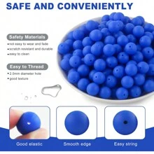 30 peças/20 peças 12mm/15mm Contas de Silicone, Usadas para Fabricação de Chaveiros, Contas Solta de Silicone para Fabricação de Pulseiras e Colares, e Contas de Silicone Circular para Canetas