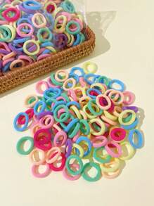 200/400/800/1000 PCS Colorful Hair Ties For Girls, Soft No-Hurt Elastic Hair Bands For Kids, Cute Toddler Hair Accessories.Do It Yourself