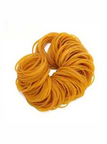 100pcs Strong Elastic 38mm Diameter Yellow Multi-Purpose Rubber Bands, Durable Natural Rubber, Suitable For Office, School And Home Use Back To School