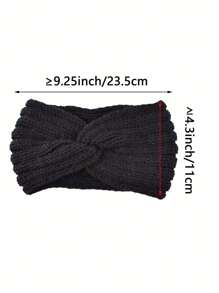 1PC Cold Resistant Headband, Hair Accessory Headscarf, Women's Wide Headband, Knitted Autumn And Winter Casual Knitted Headband - 1pc - View 6