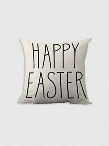 4 Pcs/1 Pc Easter Bunny Simple Simple Soft Comfortable Printed Short Wool Pillowcase Invisible Zipper Living Room Sofa Pillowcase No Pillow Core - Multicolor - View 3