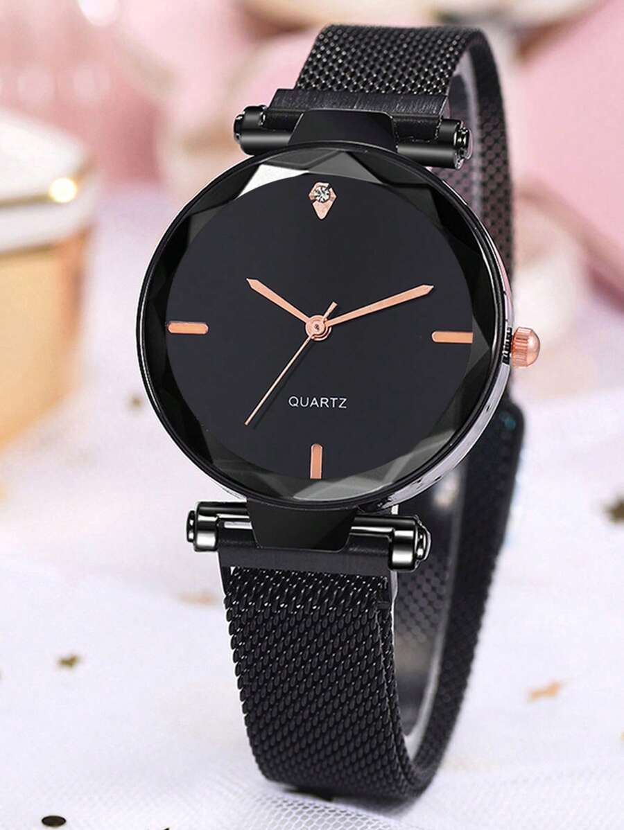 Đồng hồ nữ nhỏ phong cách sang trọng đơn giản sáng tạo tuyệt đẹp lãng mạn đồng hồ thạch anh quà tặng sinh nhật ngày lễ tình nhân lễ tạ ơn cho cô ấy món quà lãng mạn - màu đen - Xem 1