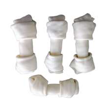 4 Huesos De Carnaza Natural Para Perro - Blanco - Ver 1