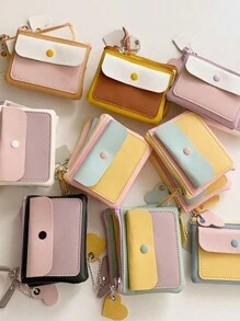 1PC Love Multi Functional Bag Handheld Bag Key Bag Handheld Wallet Pink Gifts For Women Wallet Mini Wallet Purse Wallet Coin Wallet - Multicolor - View 2