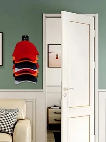 1/2 piezas Perchero de pared para almacenar gorras de béisbol, organizador de sombreros multicapa que sostiene 16 gorras, apropiado para el hogar, oficina, dormitorio, fiesta de revelación de género, perfecto para cumpleaños, bodas, fiestas, el regalo perfecto para colegas, amigos y familiares, de vuelta a la escuela
