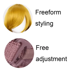 100厘米超长直发角色扮演假发耐热合成发动漫派对假发黑蓝粉绿黄红金假发适合圣帕特里克节 - 彩色 - 查看 6