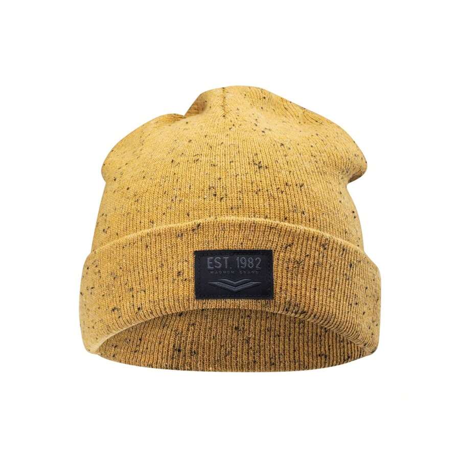 Unisex Adult Halit Logo Beanie (Mustard) - 85% Acrylic/15% Wool - Mustard Yellow - View 1