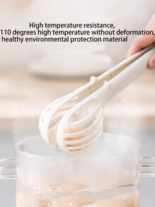 1 pieza Pinzas multiusos para pasta, diseño en zigzag, pueden sostener fideos, huevos, vegetales, pueden batir huevos, para uso en restaurantes y hogar, en bufé y servir alimentos, utensilios de cocina, prevención de quemaduras, regalo de Navidad