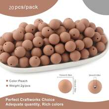 30 peças/20 peças 12mm/15mm Contas de Silicone, Usadas para Fabricação de Chaveiros, Contas Solta de Silicone para Fabricação de Pulseiras e Colares, e Contas de Silicone Circular para Canetas
