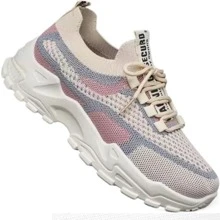 Tenis Deportivos Blancos Para Mujer, Tenis Casual Blancos - Rosa - Ver 4