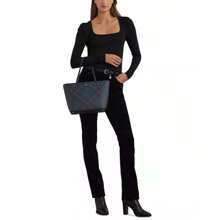 Plaid Medium Karly Tote Bag - Tartan/navy - View 5