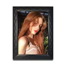 1 pièce ou set de 5 pièces, cadres photo ondulés de 5", 6", 7", 8", 10" (le motif réel peut varier, les photos sont expédiées au hasard), cadres style diamant dans les couleurs noir, blanc, argent, or, convenant comme cadeau pour le Nouvel An, la Saint-Valentin, Noël, souvenir de mariage, pour la décoration de la chambre, du mariage, de la maison, du bureau, à poser sur une table ou à accrocher au mur