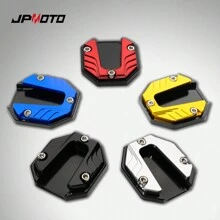 1 Peça Base de Descanso Lateral de Motocicleta de Liga de Alumínio JPMOTO, Acessório Antiderrapante que Se Adapta a Vários Modelos de Motocicleta