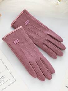 1 Pair Outdoor Sports Cycling Hiking Thermal Lined Gloves, Windproof & Warm For Men And Women In Winter - Multicolor - View 15