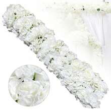 SanBouSi Rangée de roses artificielles 100cm, décoration murale de mariage, Arrangement Floral, toile de fond