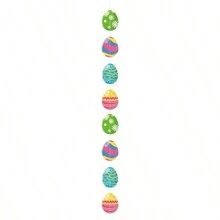 Set Of Eight Plastic Easter Eggs, Outdoor Hanging Decorations, Colorful Easter Decorations, Floral Striped Easter Eggs, Outdoor Decorations For Porch, Tree, Yard, Lawn, Party