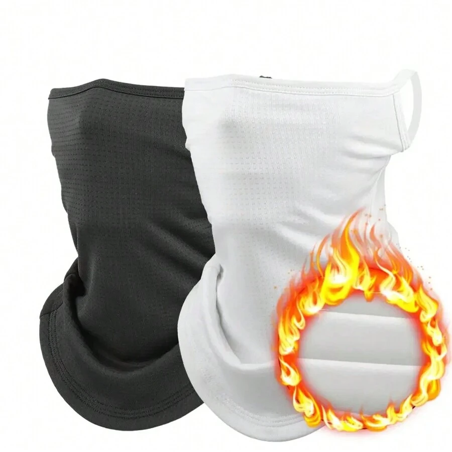 1 Pc Winter Warm Neck Gaiter, Elastic Fleece Material, Ear-Loop Design, Windproof & Cold-Proof, Soft & Comfortable, Unisex, Suitable For Skiing, Cycling, Snowmobiling