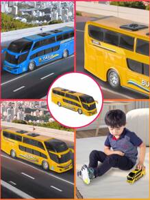 Double Decker Toy Bus Miniature Toys Boys Birthday Gift Assorted Colors Realistic Miniature