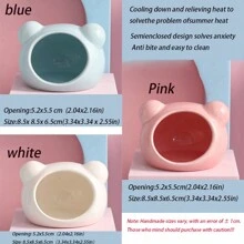 1pc Mini Ceramic Pet Sleeping Nest, Hamster House Cave For Cooling In Summer, Suitable For Baby Hamsters, Roborovskii Hamsters (Product Size: Approx. 8.5x8.5x6.5cm, Entrance Diameter: Approx. 5.2cm) - Multicolor - View 5