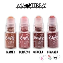 MIA TERRA COSMETICS - RUBOR EN POLVO CON APLICADOR ROLL ON - CIRUELA - Ver 5