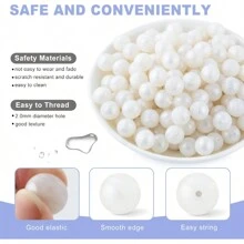 30 peças/20 peças 12mm/15mm Contas de Silicone, Usadas para Fabricação de Chaveiros, Contas Solta de Silicone para Fabricação de Pulseiras e Colares, e Contas de Silicone Circular para Canetas