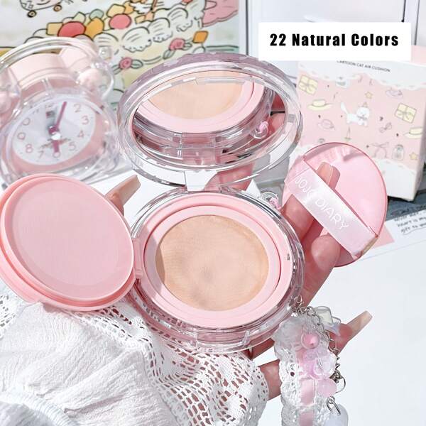 Cartoon Cat Cushion BB Cream, Long-Lasting Moisturizing, Oil Control, Concealing, Non-Cakey, Pore Minimizing, Natural Coverage CC Cream