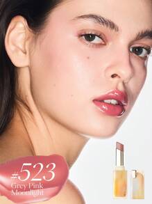 JOOCYEE Glazed Rouge 523 灰粉色月光光澤保濕潤唇膏，長效不脫色