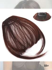 合成自然额头假刘海空气刘海假发女款真人漫画齐刘海隐形假发合成空气刘海假发女式迷你假刘海黑棕色假发接发 - 黑色 - 查看 20