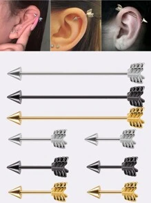 1 chiếc khuyên tai sụn mũi tên bằng thép không gỉ đa năng hình mũi tên công nghiệp xỏ khuyên tai cho nam nữ trang sức cơ thể - bông tai mũi tên - Xem 1
