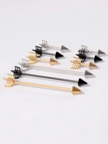 1 chiếc khuyên tai sụn mũi tên bằng thép không gỉ đa năng hình mũi tên công nghiệp xỏ khuyên tai cho nam nữ trang sức cơ thể - bông tai mũi tên - Xem 8