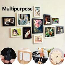 60-300pcs/Set Multi-Purpose Double-Sided Adhesive Tape - Transparent Removable Waterproof Hanging Strips, Suitable For Hanging Decorations, Couplets, Tapes, Transparent Tapes, Photos, And Clocks. Multipurpose Mini Double-Sided Adhesive Tape, Waterproof Removable Spring Festival Couplet Tape, Reusable Transparent Adhesive Strips - Multicolor - View 2