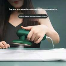 1 pieza Vaporizador de ropa portátil de mano mini eléctrico, plancha de vapor para el hogar y viajes, giratoria, para ropa húmeda y seca, color aleatorio