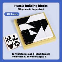 1 st pedagogiska dolda byggklossar pusselleksaker rumsligt tänkande fantasiförmåga träning föräldra-barn interaktivt bordsspel, lämplig för jul, Thanksgiving, nyårsdagen, födelsedagspresenter - Multifärgad - Visa 11