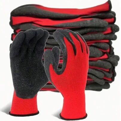 12/8/4 双/包，多用途工作手套，园艺手套和重型工作手套