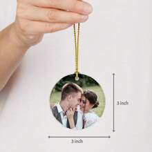 1/3pcs Personalized Photo Christmas Ornaments Custom 3" Acrylic With Any Photo/Text Hanging Tree Decorations Gift For 2024 Xmas Couples, Wedding, Graduation, Photo On Both Sides, Xmas Decoration, Multi-Functional, Ornamental, Reusable, Exquisite, Stylish, High-Quality, Colorful, Custom, Personalized, Ideal Gifts For Him, Ideal Gifts For Her, Boyfriend, Mom, Friends, Tea Room, Home, Garden, Office, For Valentine's Day, For Mother's Day, For Birthdays, For Father's Day, For Graduation, For Weddings, For Housewarming, Customized Home Decor Supplies, Home Room Decor Gifts,Office Decor,Elegant Living - Christmas Ornaments - View 1