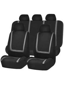 Car Seat Covers Full Set Cloth - Universal Fit Washable Automotive Seat Covers, Low Back Front Seat Covers, Solid Back Seat Cover For SUV, Sedan And Van-9pcs Minimalist Car Seat Cover - Multicolor - View 18