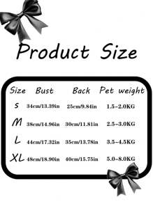 1pc Langxingcs Black & White Elegant Romantic Pet Dress, Romantic Cat/Dog Dress With Black Bow, Suitable For Medium & Small Pets - Multicolor - View 3