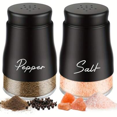 2/1pc Seasoning Shaker Glass Bottles Spices Storage Barbecue Condiment Jar Salt Pepper Boxes For Kitchen Gadget Tools Organizer