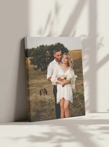 1pc Framed Photo Canvas Prints, Gift Idea, Custom Canvas Print, Perfect Gift For Friends & Family,Wall Art For Your Own Photo, Home Decor Gifts Birthday Graduation