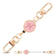1 pieza Enganches retráctiles con letras doradas de moda, multi-funcionales, extensibles, conector de mochila, equipaje, bolso, llavero, regalo personalizado con letra inicial, simple y práctico para uso diario, Y2K, Acción de Gracias