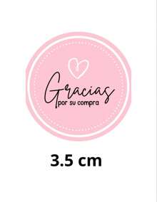 120 Circular Labels Thank You For Your Purchase Adhesive Labels - Red and White - View 1