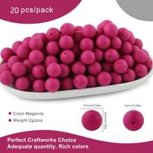 30 peças/20 peças 12mm/15mm Contas de Silicone, Usadas para Fabricação de Chaveiros, Contas Solta de Silicone para Fabricação de Pulseiras e Colares, e Contas de Silicone Circular para Canetas