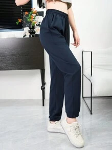 Women Quick Dry Workout Pants, Loose Fit Lightweight Drawstring Trousers, Breathable Summer Running 3/4 Leggings