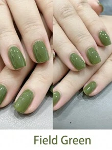 XEIJAYI 1pc 15ml Mint Green Gel Nail Polish Starter Pure Soak Off No Wipe Nail Gel Polish Suitable For All Seasons - màu xanh lá - Xem 3