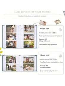 Christmas 1pc 6-Inch Photo Album, Minimalist Pocket-Style Photo Frame, Stores Up To 300 Photos, Creative Gifts, Wedding Decoration, Back To School Season Home Decor New Year Gift - Multicolor - View 8