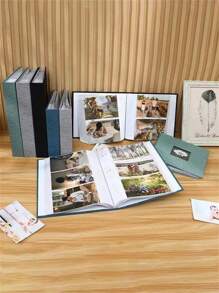 Christmas 1pc 6-Inch Photo Album, Minimalist Pocket-Style Photo Frame, Stores Up To 300 Photos, Creative Gifts, Wedding Decoration, Back To School Season Home Decor New Year Gift - Multicolor - View 9