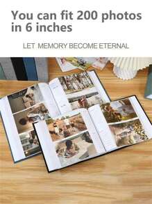 Christmas 1pc 6-Inch Photo Album, Minimalist Pocket-Style Photo Frame, Stores Up To 300 Photos, Creative Gifts, Wedding Decoration, Back To School Season Home Decor New Year Gift - Multicolor - View 10