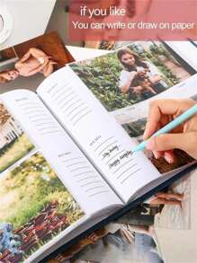 Christmas 1pc 6-Inch Photo Album, Minimalist Pocket-Style Photo Frame, Stores Up To 300 Photos, Creative Gifts, Wedding Decoration, Back To School Season Home Decor New Year Gift - Multicolor - View 5