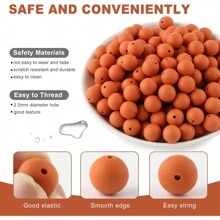 30 peças/20 peças 12mm/15mm Contas de Silicone, Usadas para Fabricação de Chaveiros, Contas Solta de Silicone para Fabricação de Pulseiras e Colares, e Contas de Silicone Circular para Canetas