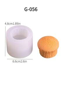 1 件迷你蛋糕形硅胶模具，新款复古 DIY 香薰蜡烛模具 - 白色 - 查看 7